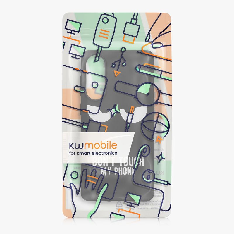 Laptop, Telefoane si Tablete - Telefoane mobile si accesorii - Accesorii Telefoane - Huse telefoane - Husa Kwmobile pentru Samsung Galaxy S25 Edge, anti-alunecare, silicon, alb, negru - Infinity.ro