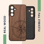 Laptop, Telefoane si Tablete - Telefoane mobile si accesorii - Accesorii Telefoane - Huse telefoane - Husa tip bumper Kwmobile pentru Samsung Galaxy A16 5G, anti-alunecare, lemn, TPU, maro - Infinity.ro