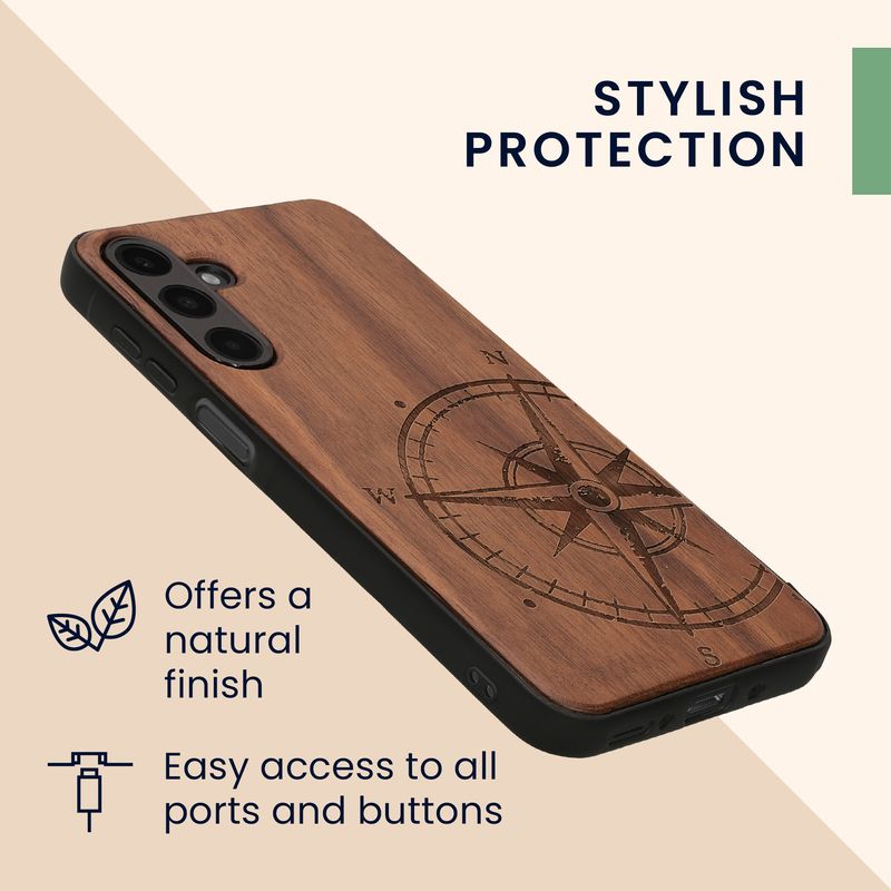 Laptop, Telefoane si Tablete - Telefoane mobile si accesorii - Accesorii Telefoane - Huse telefoane - Husa tip bumper Kwmobile pentru Samsung Galaxy A16 5G, anti-alunecare, lemn, TPU, maro - Infinity.ro