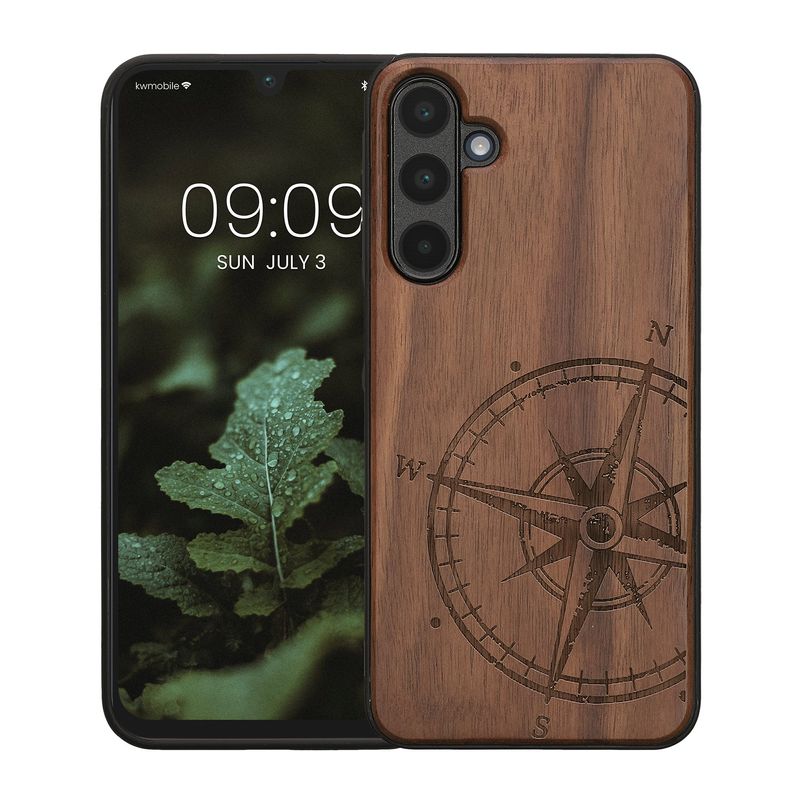Laptop, Telefoane si Tablete - Telefoane mobile si accesorii - Accesorii Telefoane - Huse telefoane - Husa tip bumper Kwmobile pentru Samsung Galaxy A16 5G, anti-alunecare, lemn, TPU, maro - Infinity.ro