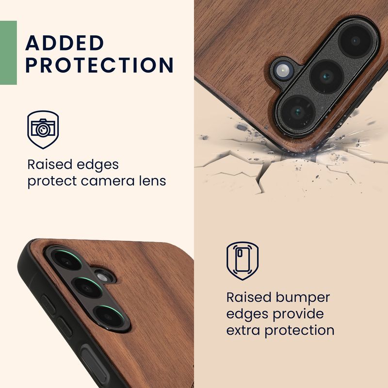 Laptop, Telefoane si Tablete - Telefoane mobile si accesorii - Accesorii Telefoane - Huse telefoane - Husa tip bumper Kwmobile pentru Samsung Galaxy A16 5G, anti-alunecare, lemn, TPU, maro - Infinity.ro
