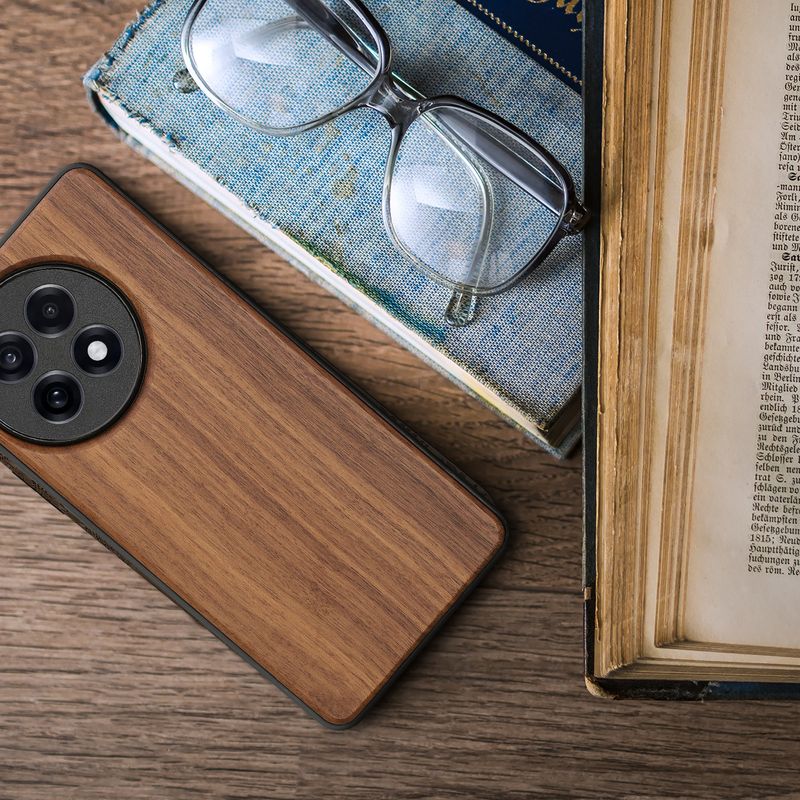 Laptop, Telefoane si Tablete - Telefoane mobile si accesorii - Accesorii Telefoane - Huse telefoane - Husa tip bumper Kwmobile pentru OnePlus 13R, anti-alunecare, protectie la socuri, lemn, TPU, maro - Infinity.ro