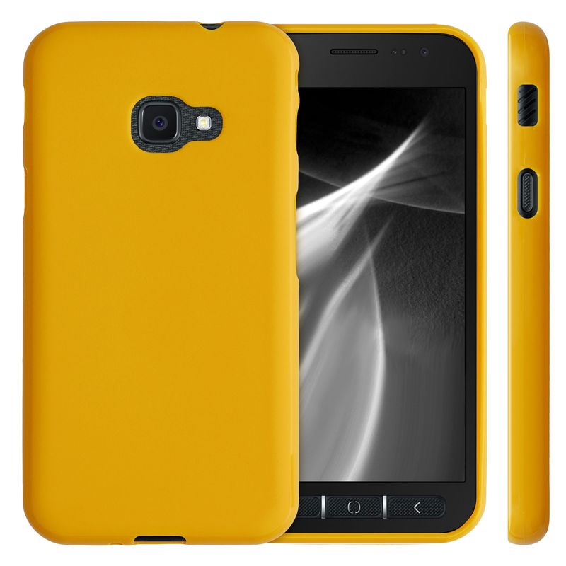 Laptop, Telefoane si Tablete - Telefoane mobile si accesorii - Accesorii Telefoane - Huse telefoane - Husa Kwmobile pentru Samsung Galaxy Xcover 4/4S, incarcare wireless, silicon, galben - Infinity.ro