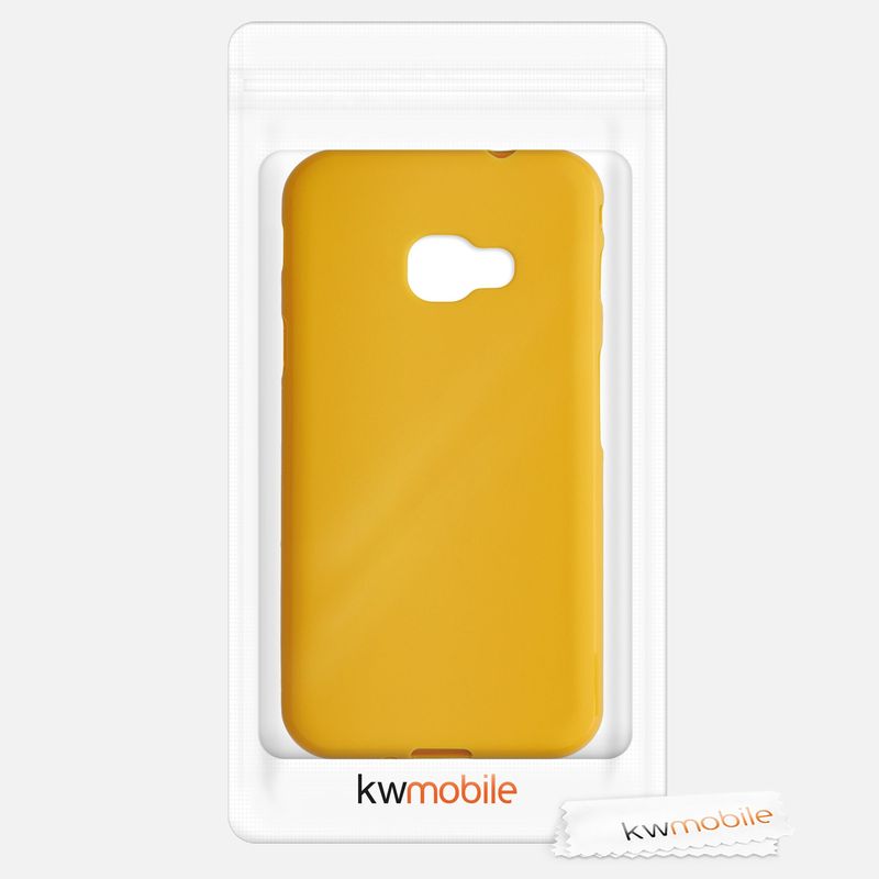 Laptop, Telefoane si Tablete - Telefoane mobile si accesorii - Accesorii Telefoane - Huse telefoane - Husa Kwmobile pentru Samsung Galaxy Xcover 4/4S, incarcare wireless, silicon, galben - Infinity.ro