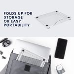 Laptop, Telefoane si Tablete - Telefoane mobile si accesorii - Accesorii Telefoane - Suport si docking telefoane - Suport de birou Kwmobile pentru laptop, monitor portabil si tableta, reglabil, anti-alunecare, metal, alb - Infinity.ro