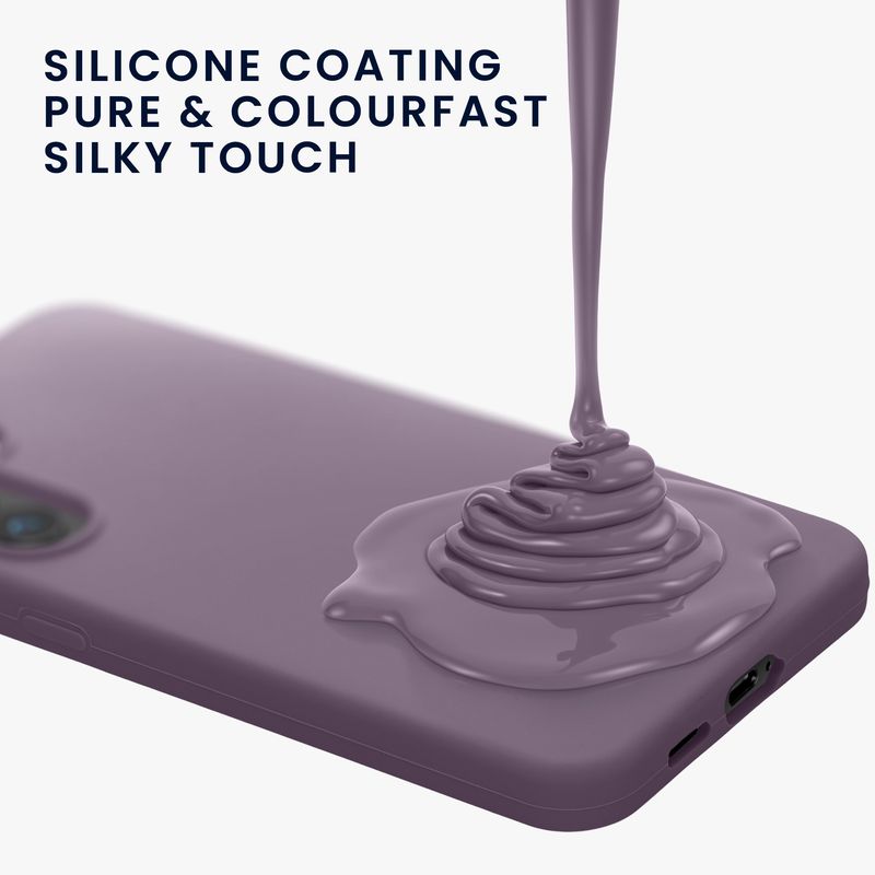 Laptop, Telefoane si Tablete - Telefoane mobile si accesorii - Accesorii Telefoane - Huse telefoane - Husa Kwmobile pentru Samsung Galaxy S24, incarcare wireless, anti-alunecare, silicon, mov - Infinity.ro