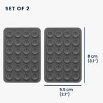 Laptop, Telefoane si Tablete - Telefoane mobile si accesorii - Accesorii Telefoane - Suport si docking telefoane - Set 2 suporturi adezive Kwmobile pentru telefon, functie stand, prindere cu ventuza, silicon, gri - Infinity.ro