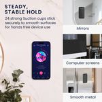 Laptop, Telefoane si Tablete - Telefoane mobile si accesorii - Accesorii Telefoane - Suport si docking telefoane - Set 2 suporturi adezive Kwmobile pentru telefon, functie stand, prindere cu ventuza, silicon, transparent, negru - Infinity.ro