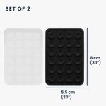 Laptop, Telefoane si Tablete - Telefoane mobile si accesorii - Accesorii Telefoane - Suport si docking telefoane - Set 2 suporturi adezive Kwmobile pentru telefon, functie stand, prindere cu ventuza, silicon, transparent, negru - Infinity.ro