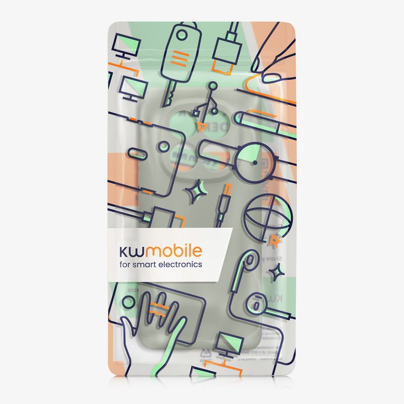 Laptop, Telefoane si Tablete - Telefoane mobile si accesorii - Accesorii Telefoane - Huse telefoane - Husa Kwmobile pentru Xiaomi Redmi Note 14 Pro+ 5G/Redmi Note 14 Pro Plus 5G, anti-alunecare, silicon, verde, gri - Infinity.ro