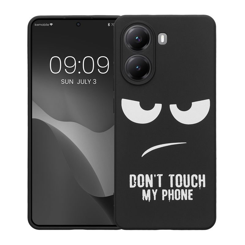 Laptop, Telefoane si Tablete - Telefoane mobile si accesorii - Accesorii Telefoane - Huse telefoane - Husa Kwmobile pentru Xiaomi Poco X7 Pro 5G, anti-alunecare, silicon, alb, negru - Infinity.ro