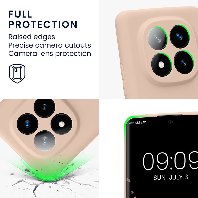 Laptop, Telefoane si Tablete - Telefoane mobile si accesorii - Accesorii Telefoane - Huse telefoane - Husa Kwmobile pentru Xiaomi Redmi Note 14 Pro+ 5G/Redmi Note 14 Pro Plus 5G, anti-alunecare, silicon, bej - Infinity.ro