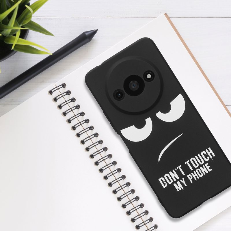 Laptop, Telefoane si Tablete - Telefoane mobile si accesorii - Accesorii Telefoane - Huse telefoane - Husa Kwmobile pentru Xiaomi Redmi A3, anti-alunecare, silicon, alb, negru - Infinity.ro