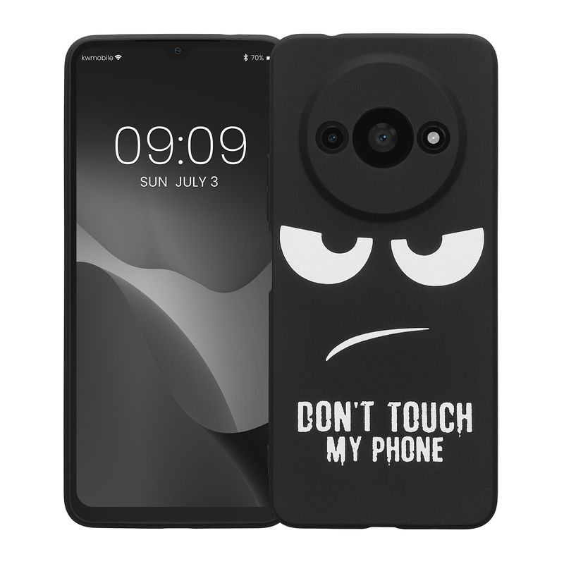 Laptop, Telefoane si Tablete - Telefoane mobile si accesorii - Accesorii Telefoane - Huse telefoane - Husa Kwmobile pentru Xiaomi Redmi A3, anti-alunecare, silicon, alb, negru - Infinity.ro