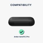 TV, Audio-Video si Foto - Portabile audio - Casti audio - Husa casti Kwmobile pentru Anker AeroFit 2 Pro, protectie la zgarieturi, Silicon, verde - Infinity.ro
