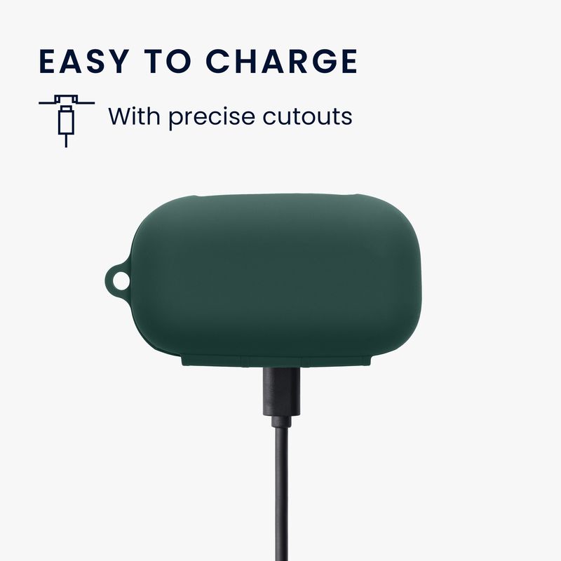 TV, Audio-Video si Foto - Portabile audio - Casti audio - Husa casti Kwmobile pentru Anker AeroFit 2 Pro, protectie la zgarieturi, Silicon, verde - Infinity.ro