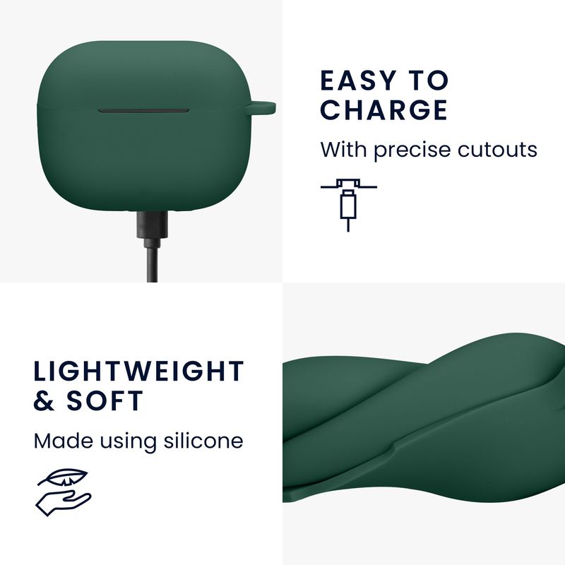 TV, Audio-Video si Foto - Portabile audio - Casti audio - Husa casti Kwmobile pentru Huawei FreeBuds SE 4 ANC, protectie la zgarieturi, Silicon, verde - Infinity.ro
