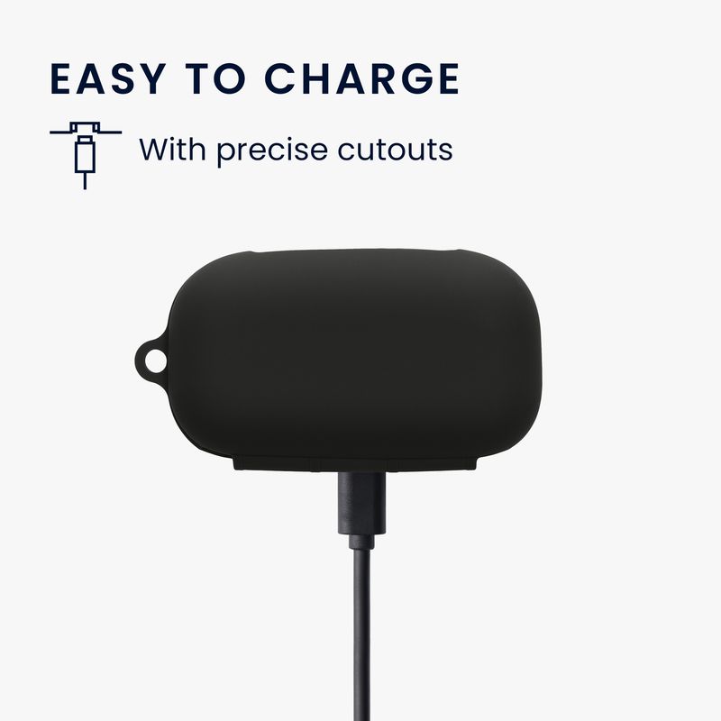 TV, Audio-Video si Foto - Portabile audio - Casti audio - Husa casti Kwmobile pentru Anker AeroFit 2 Pro, protectie la zgarieturi, Silicon, negru - Infinity.ro