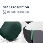 TV, Audio-Video si Foto - Portabile audio - Casti audio - Husa casti Kwmobile pentru Huawei FreeClip 2, protectie la zgarieturi, Silicon, verde inchis - Infinity.ro