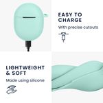 TV, Audio-Video si Foto - Portabile audio - Casti audio - Husa casti Kwmobile pentru Google Pixel Buds Pro 2, Pixel Buds Pro, protectie la zgarieturi, Silicon, verde - Infinity.ro