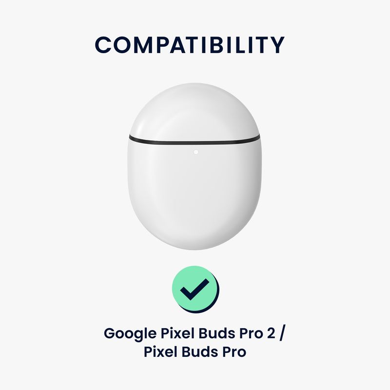 TV, Audio-Video si Foto - Portabile audio - Casti audio - Husa casti Kwmobile pentru Google Pixel Buds Pro 2, Pixel Buds Pro, protectie la zgarieturi, Silicon, verde - Infinity.ro
