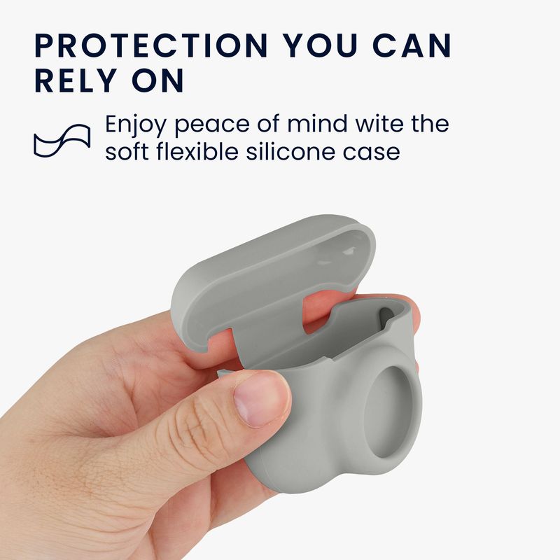 TV, Audio-Video si Foto - Portabile audio - Casti audio - Husa casti Kwmobile pentru Apple AirPods Pro 3, protectie la zgarieturi, Silicon, gri - Infinity.ro