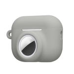 TV, Audio-Video si Foto - Portabile audio - Casti audio - Husa casti Kwmobile pentru Apple AirPods Pro 3, protectie la zgarieturi, Silicon, gri - Infinity.ro