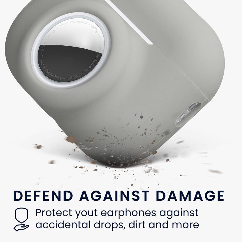 TV, Audio-Video si Foto - Portabile audio - Casti audio - Husa casti Kwmobile pentru Apple AirPods Pro 3, protectie la zgarieturi, Silicon, gri - Infinity.ro