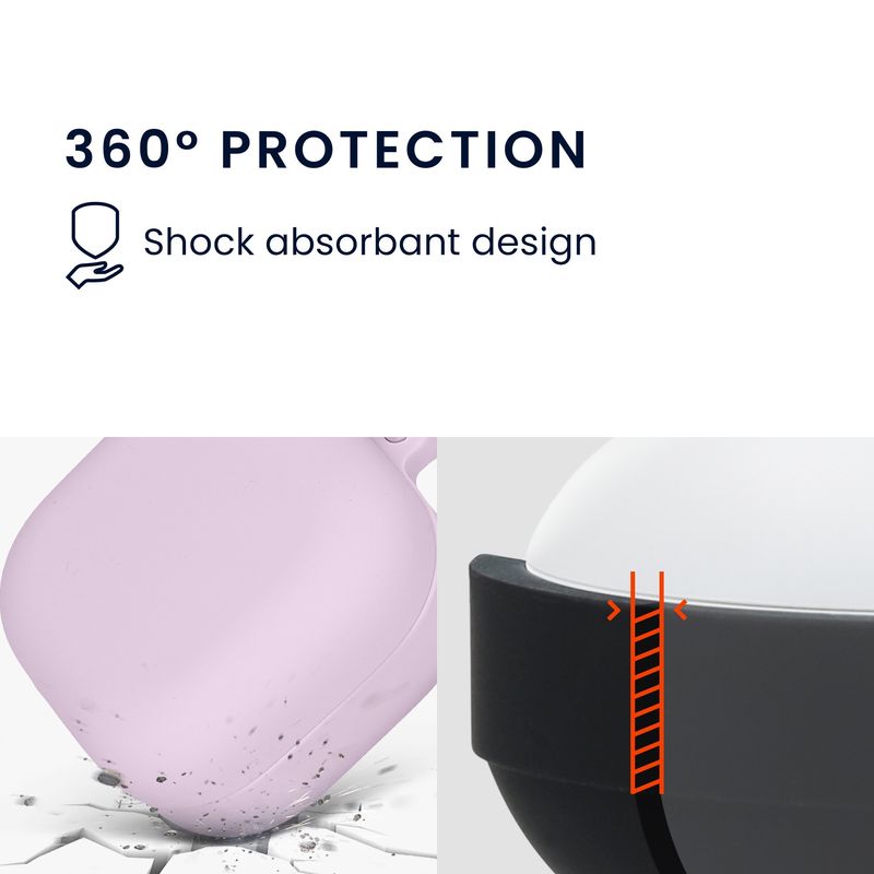 TV, Audio-Video si Foto - Portabile audio - Casti audio - Husa casti Kwmobile pentru Samsung Galaxy Buds 4, Galaxy Buds 4 Pro, protectie la zgarieturi, Silicon, mov - Infinity.ro