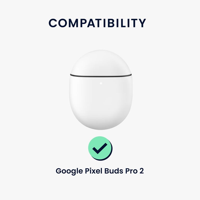 TV, Audio-Video si Foto - Portabile audio - Casti audio - Husa casti Kwmobile pentru Google Pixel Buds Pro 2, protectie la zgarieturi, Silicon, alb, negru - Infinity.ro