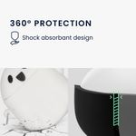 TV, Audio-Video si Foto - Portabile audio - Casti audio - Husa casti Kwmobile pentru Google Pixel Buds Pro 2, protectie la zgarieturi, Silicon, alb, negru - Infinity.ro