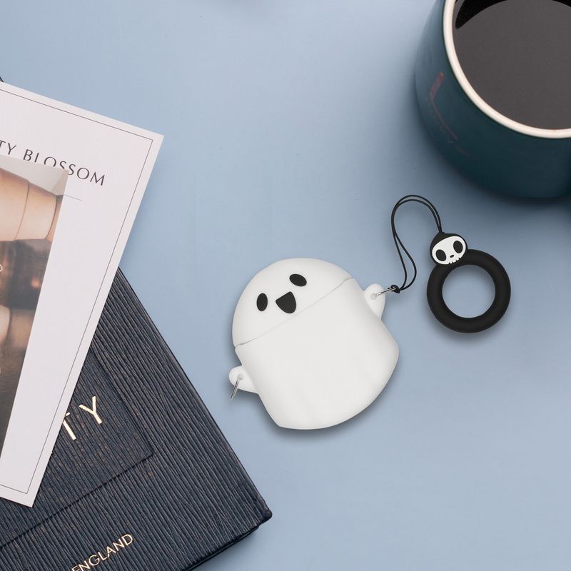 TV, Audio-Video si Foto - Portabile audio - Casti audio - Husa casti Kwmobile pentru Google Pixel Buds Pro 2, protectie la zgarieturi, Silicon, alb, negru - Infinity.ro