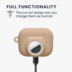 TV, Audio-Video si Foto - Portabile audio - Casti audio - Husa casti Kwmobile pentru Apple AirPods Pro 3, protectie la zgarieturi, Silicon, bej - Infinity.ro