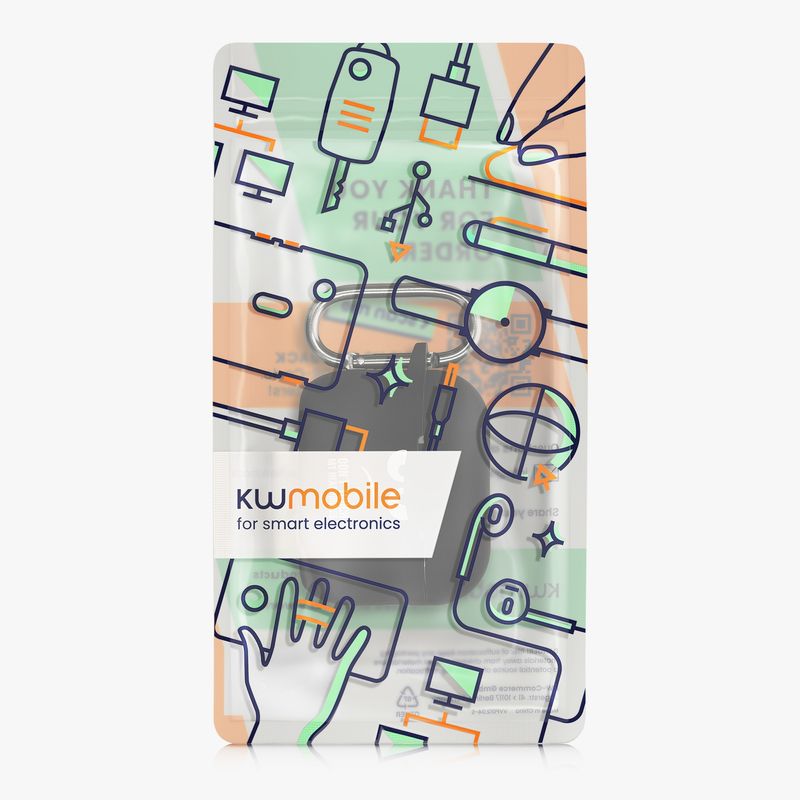 TV, Audio-Video si Foto - Portabile audio - Casti audio - Husa casti Kwmobile pentru Apple AirPods Pro 3, protectie la zgarieturi, Silicon, alb, negru - Infinity.ro