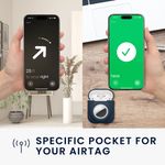TV, Audio-Video si Foto - Portabile audio - Casti audio - Husa casti Kwmobile pentru Apple AirPods 1, AirPods 2, incarcare wireless, prindere cu carabina, Silicon, albastru - Infinity.ro