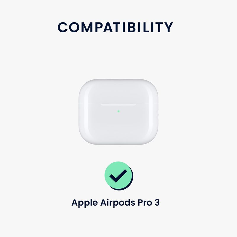 TV, Audio-Video si Foto - Portabile audio - Casti audio - Husa casti Kwmobile pentru Apple AirPods Pro 3, protectie la zgarieturi, Silicon, alb, negru - Infinity.ro