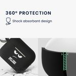 TV, Audio-Video si Foto - Portabile audio - Casti audio - Husa casti Kwmobile pentru Apple AirPods Pro 3, protectie la zgarieturi, Silicon, alb, negru - Infinity.ro