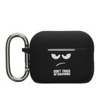 TV, Audio-Video si Foto - Portabile audio - Casti audio - Husa casti Kwmobile pentru Apple AirPods Pro 3, protectie la zgarieturi, Silicon, alb, negru - Infinity.ro