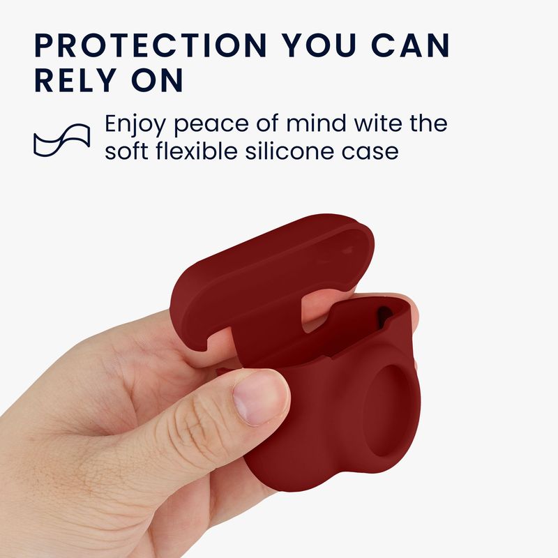 TV, Audio-Video si Foto - Portabile audio - Casti audio - Husa casti Kwmobile pentru Apple AirPods Pro 3, protectie la zgarieturi, Silicon, rosu - Infinity.ro