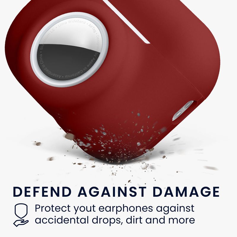TV, Audio-Video si Foto - Portabile audio - Casti audio - Husa casti Kwmobile pentru Apple AirPods Pro 3, protectie la zgarieturi, Silicon, rosu - Infinity.ro
