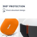 TV, Audio-Video si Foto - Portabile audio - Casti audio - Husa casti Kwmobile pentru JBL Wave Beam, Beam 2, Wave 200TWS, prindere cu carabina, antizgarieturi, Silicon, portocaliu - Infinity.ro