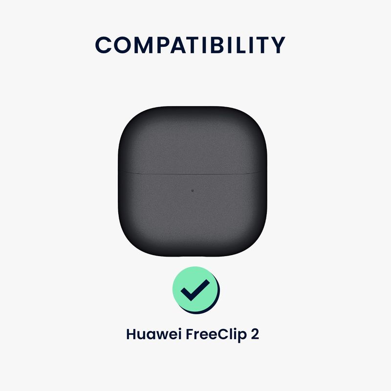 TV, Audio-Video si Foto - Portabile audio - Casti audio - Husa casti Kwmobile pentru Huawei FreeClip 2, protectie la zgarieturi, Silicon, verde - Infinity.ro