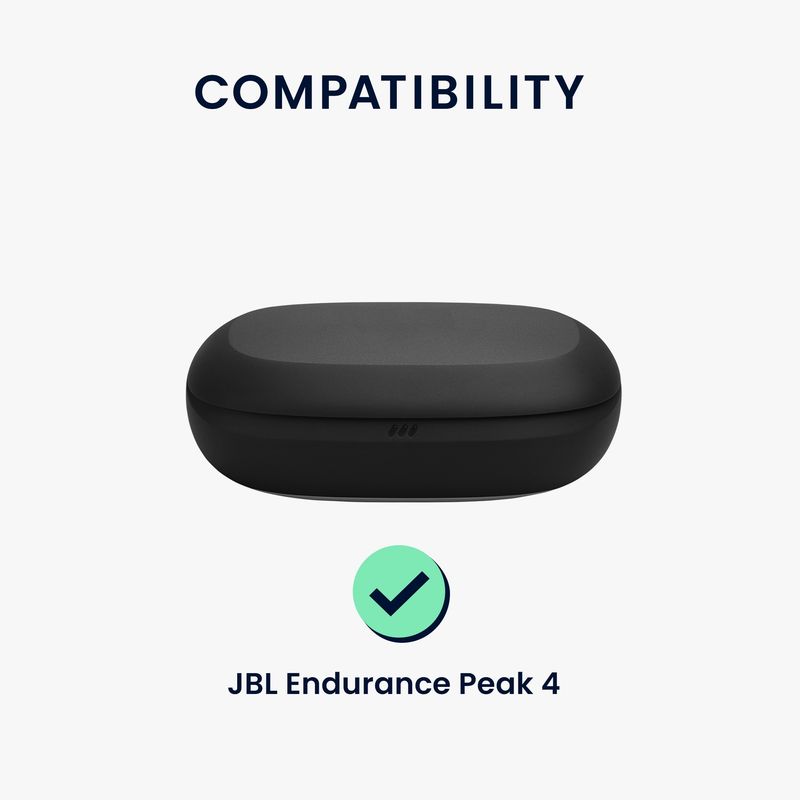 TV, Audio-Video si Foto - Portabile audio - Casti audio - Husa casti Kwmobile pentru JBL Endurance Peak 4, protectie la zgarieturi, Silicon, verde - Infinity.ro
