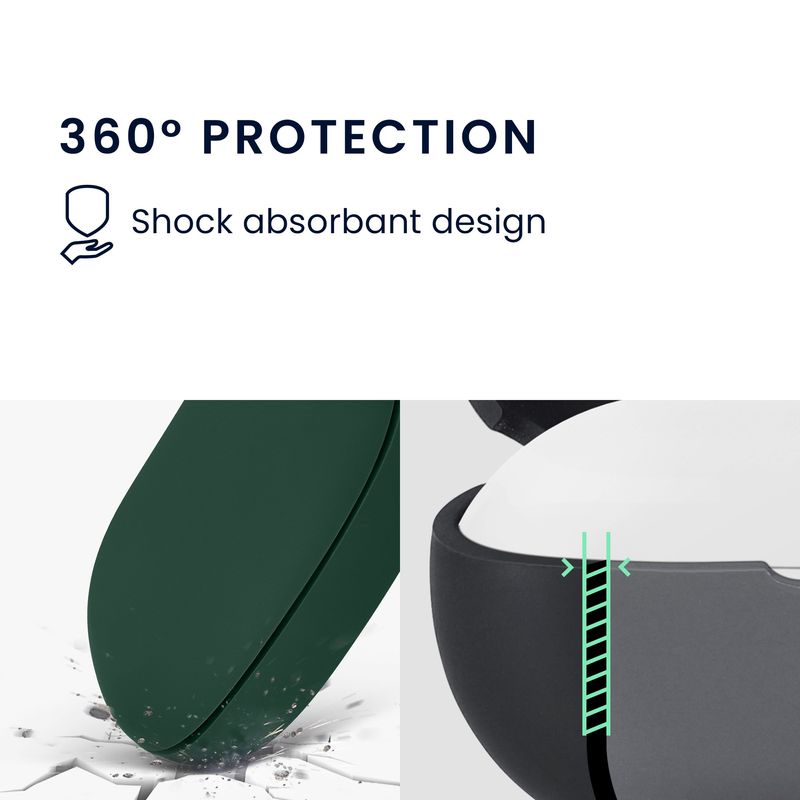 TV, Audio-Video si Foto - Portabile audio - Casti audio - Husa casti Kwmobile pentru JBL Endurance Peak 4, protectie la zgarieturi, Silicon, verde - Infinity.ro