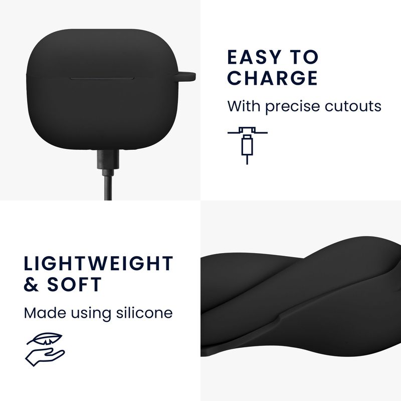 TV, Audio-Video si Foto - Portabile audio - Casti audio - Husa casti Kwmobile pentru Huawei FreeBuds SE 4 ANC, protectie la zgarieturi, Silicon, negru - Infinity.ro