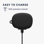TV, Audio-Video si Foto - Portabile audio - Casti audio - Husa casti Kwmobile pentru JBL Endurance Peak 4, protectie la zgarieturi, Silicon, negru - Infinity.ro