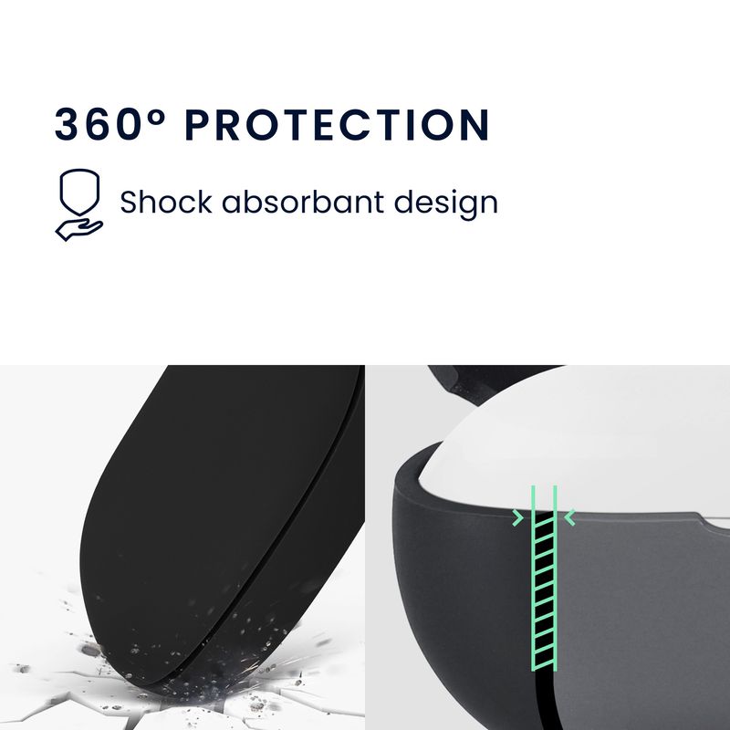 TV, Audio-Video si Foto - Portabile audio - Casti audio - Husa casti Kwmobile pentru JBL Endurance Peak 4, protectie la zgarieturi, Silicon, negru - Infinity.ro