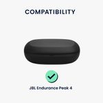 TV, Audio-Video si Foto - Portabile audio - Casti audio - Husa casti Kwmobile pentru JBL Endurance Peak 4, protectie la zgarieturi, Silicon, negru - Infinity.ro