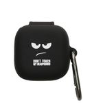 TV, Audio-Video si Foto - Portabile audio - Casti audio - Husa casti Kwmobile pentru Sennheiser ACCENTUM True Wireless, prindere cu carabina, antizgarieturi, Silicon, alb, negru - Infinity.ro