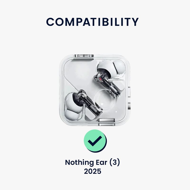 TV, Audio-Video si Foto - Portabile audio - Casti audio - Husa casti Kwmobile pentru Nothing Ear (3) (2025), protectie la zgarieturi, Silicon, albastru - Infinity.ro